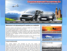 Tablet Screenshot of krakowairporttransfers.eu